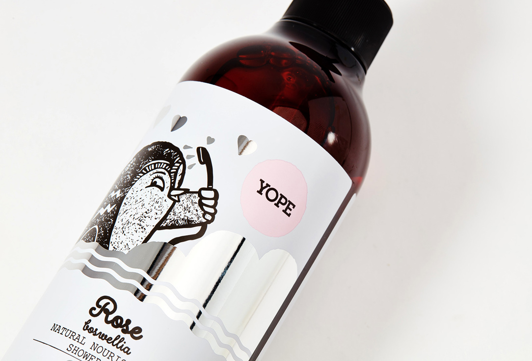 YOPE Natural Nourishing Shower Gel  Rose and boswelia 