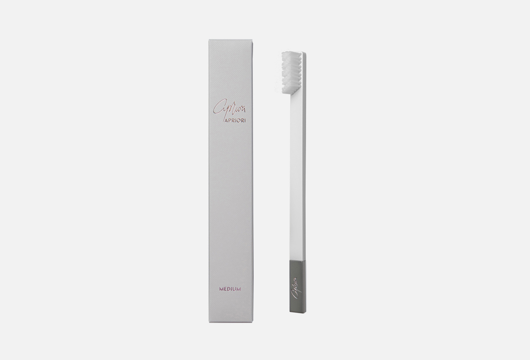 Apriori Toothbrush Medium Slim By Apriori White/Silver