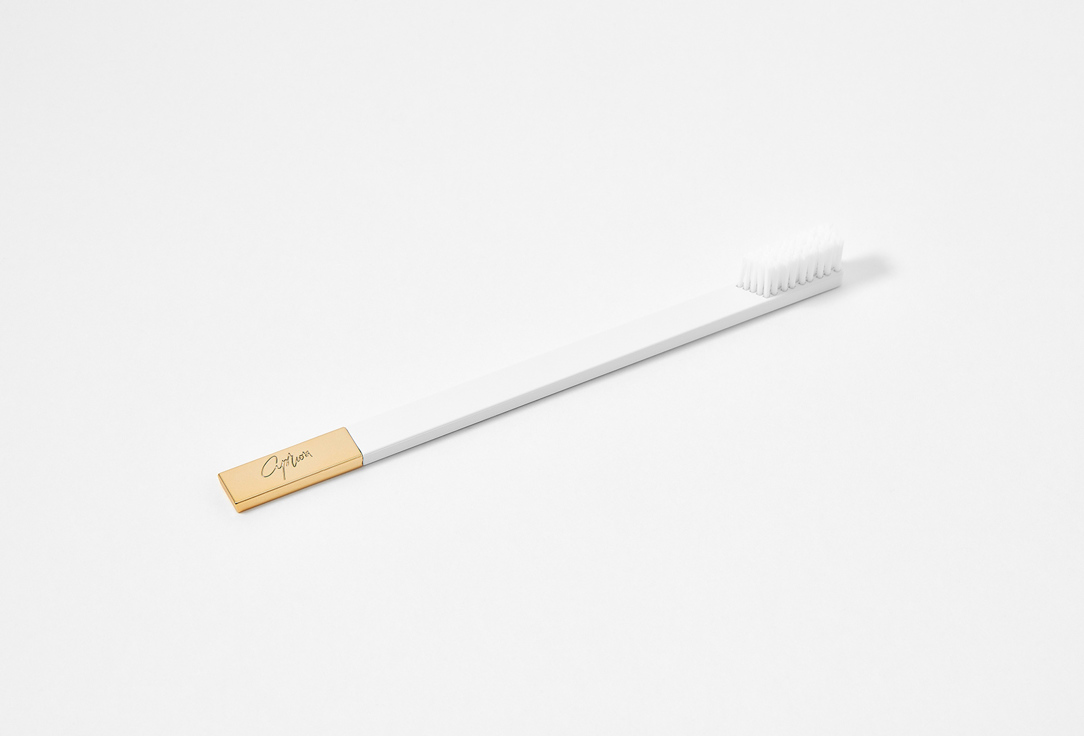 Apriori Toothbrush Medium Slim By Apriori White/Gold