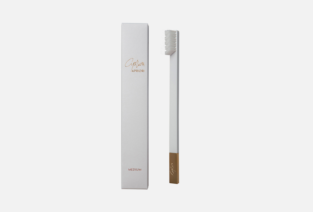 Apriori Toothbrush Medium Slim By Apriori White/Gold