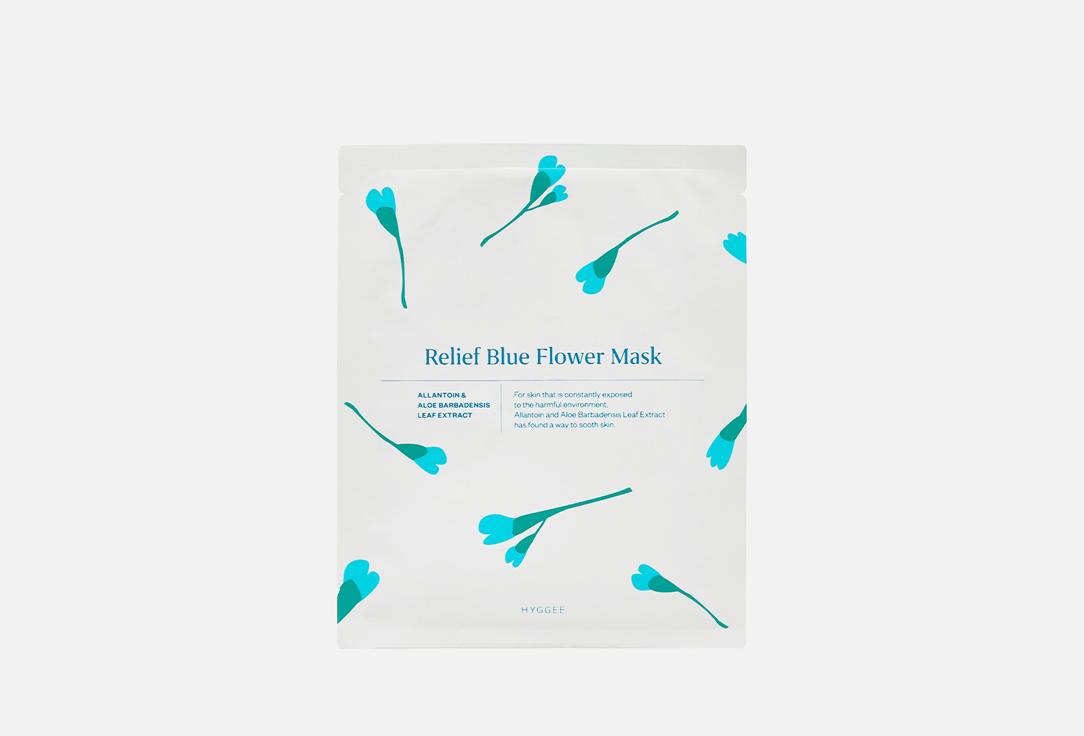 HYGGEE Face calming Mask Relief blue flower