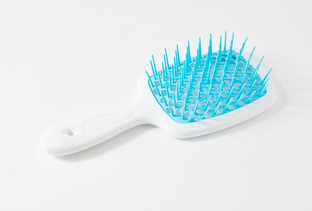 Janeke  plastic hair brush Superbrush Turquoise White 