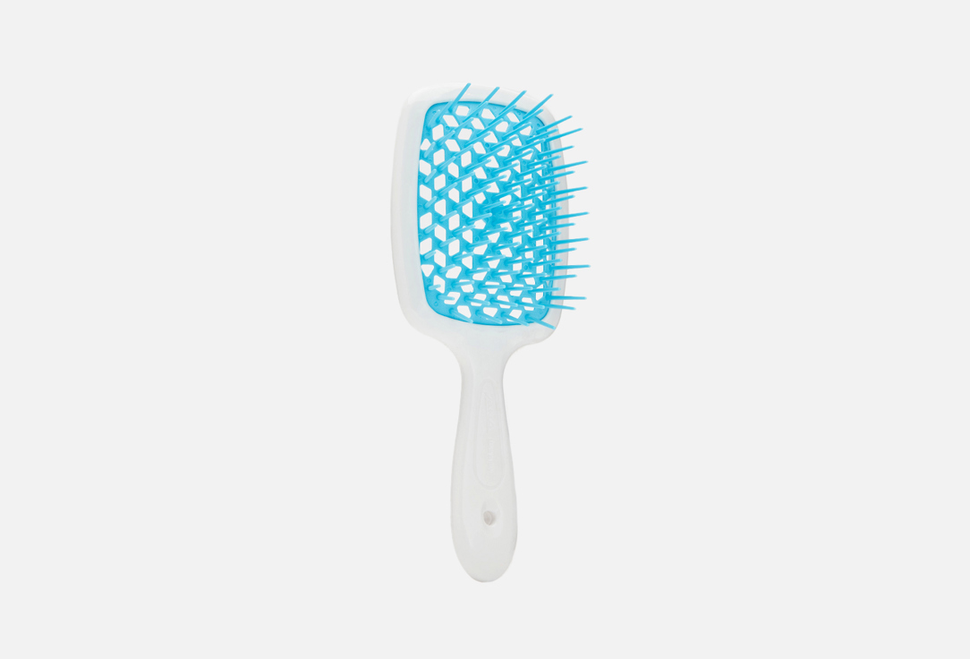 Janeke  plastic hair brush Superbrush Turquoise White 