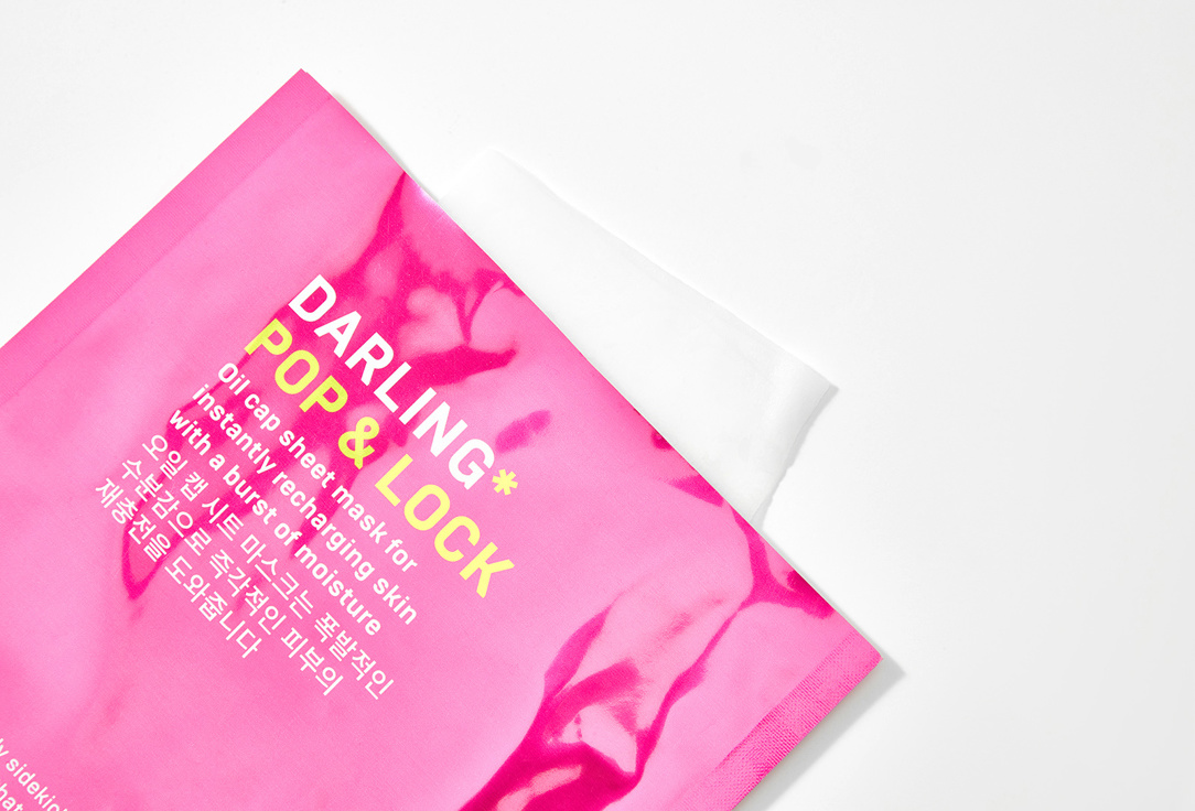 DARLING* Oil cap moisturising face sheet mask Pop&lock