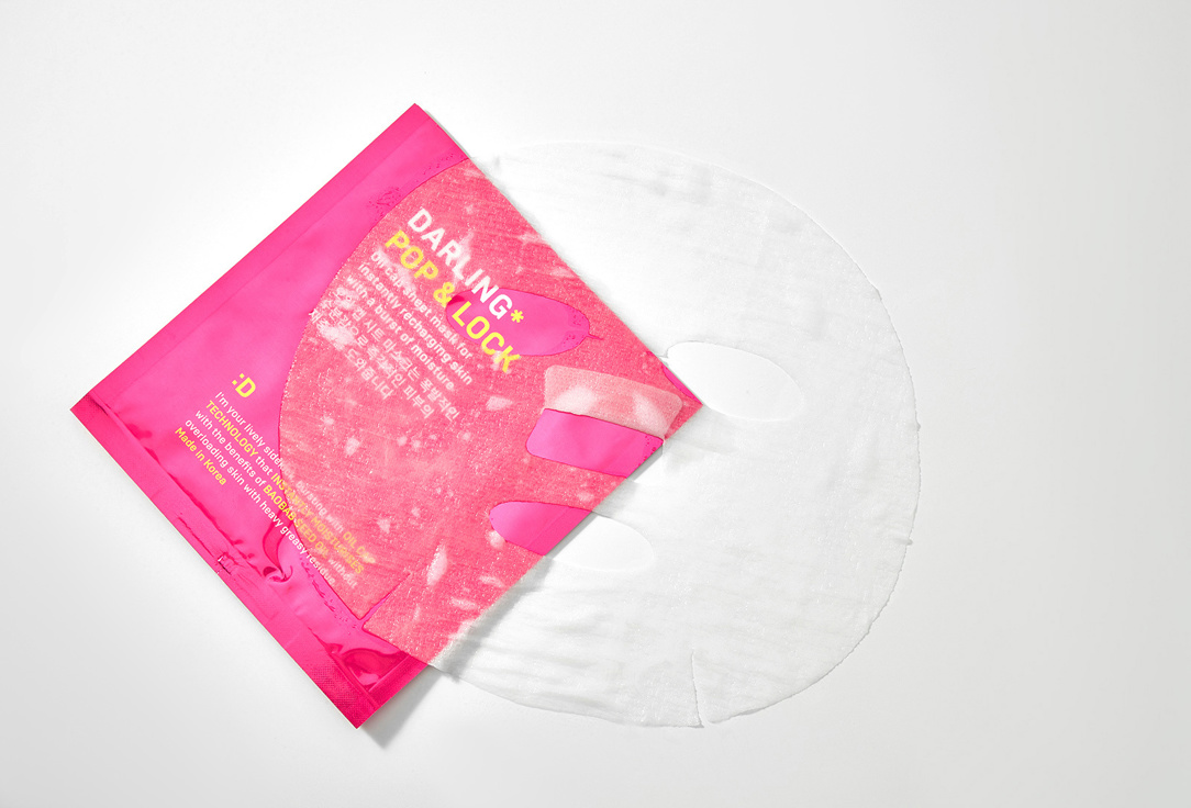 DARLING* Oil cap moisturising face sheet mask Pop&lock