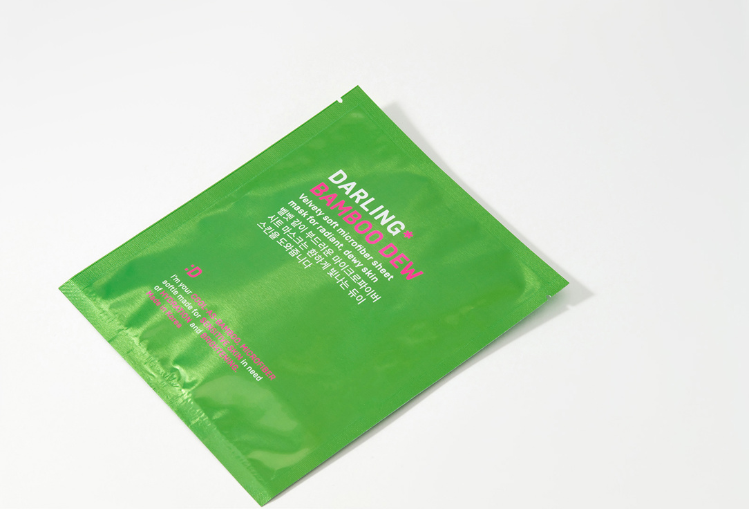 DARLING* Velvety soft microfiber face sheet mask Bamboo dew