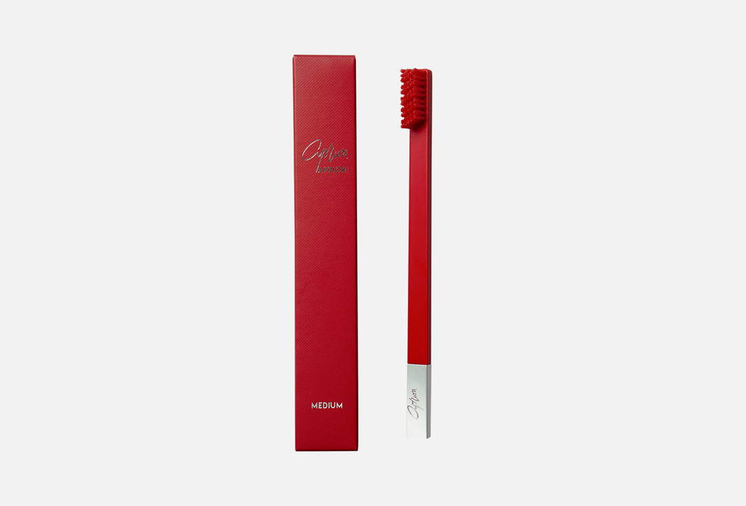 Apriori Toothbrush Slim Carmine Red Silver