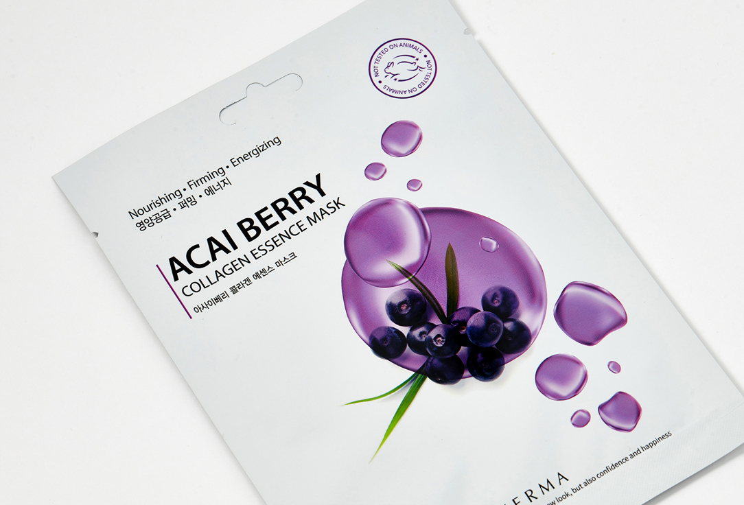 YERMA Face sheet mask Collagen essence acai berry