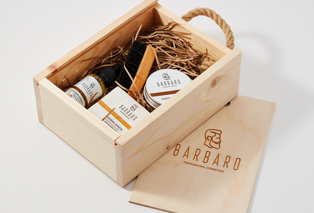 BARBARO Beard care set Eastern sandal