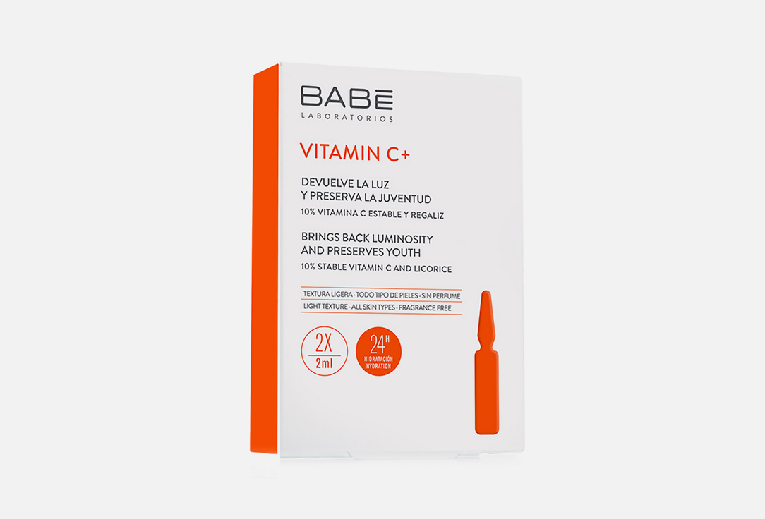 Laboratorios Babe Face Ampoules for Radiant and Smooth Skin  Vitamin C+