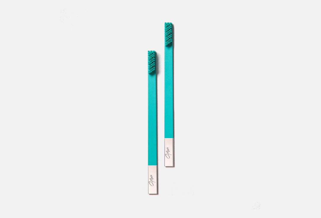 Apriori Medium Toothbrush Slim By Apriori Turquoise Blue