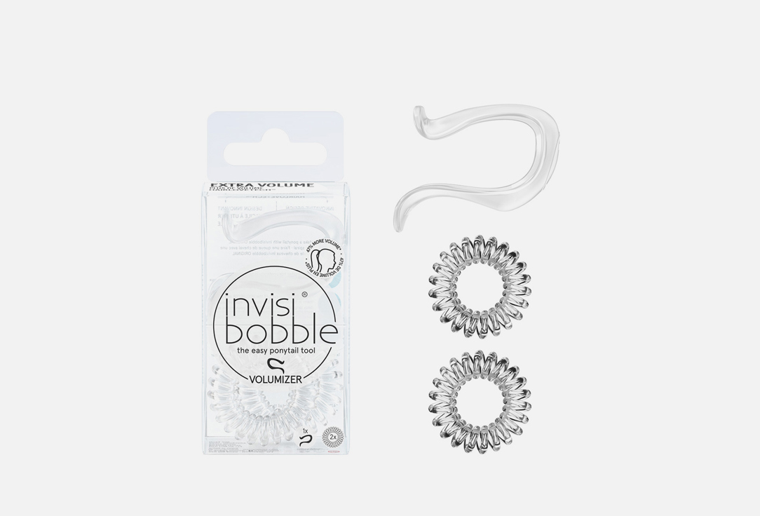 Invisibobble A set of accessories for voluminous hairstyles Volumizer crystal clear