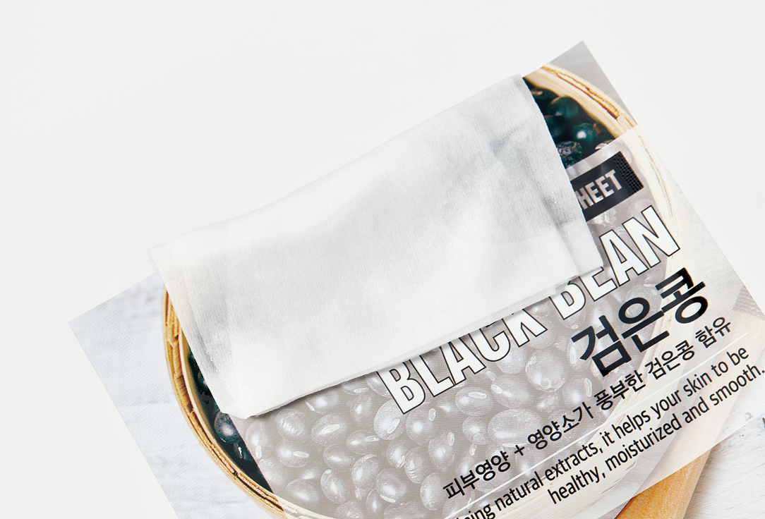 ORJENA Тканевая маска для лица с экстрактом соевых бобов Natural Moisture Mask Sheet - Black Bean