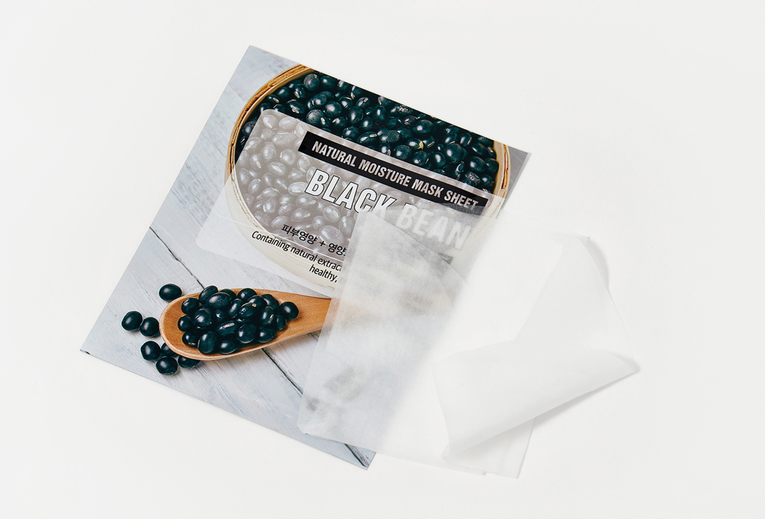 ORJENA Тканевая маска для лица с экстрактом соевых бобов Natural Moisture Mask Sheet - Black Bean