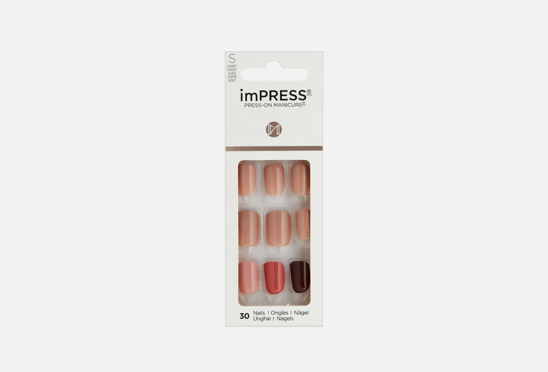 KISS NEW YORK Professional False Nails Impress Manicure Accent Shades of sunset