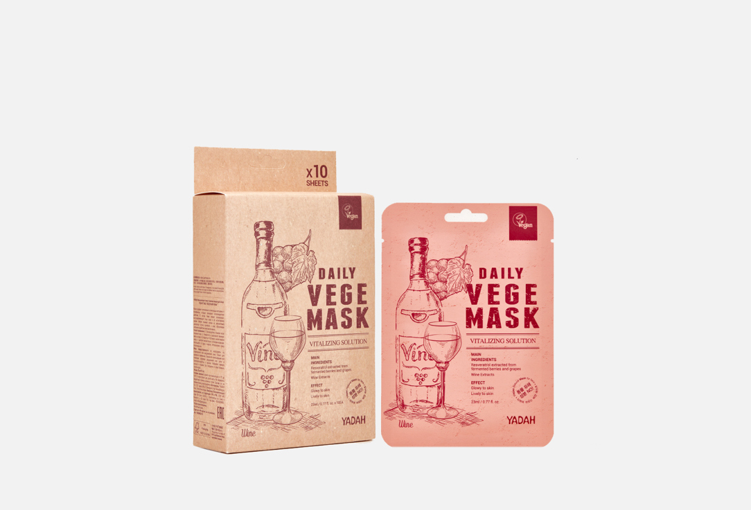 Yadah Face sheet mask Daily vege wine