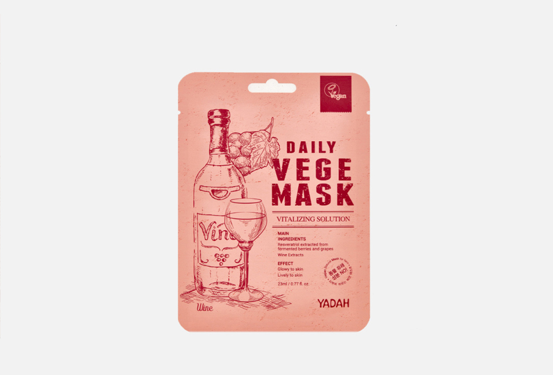 Yadah Face sheet mask Daily vege wine