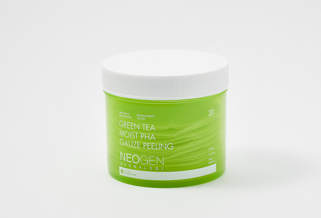 Neogen Green Tea Face Peeling Pads Green tea moist pha gauze