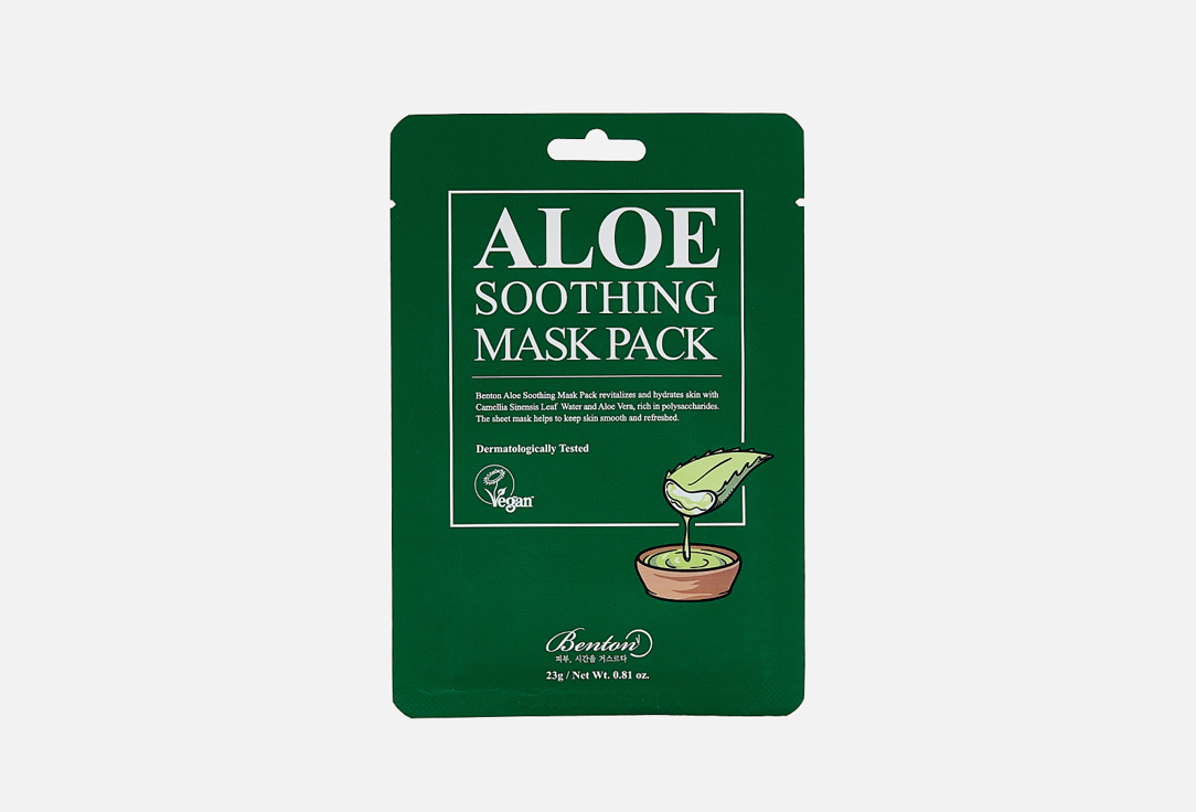 Benton Успокаивающая маска для лица с алоэ ALOE SOOTHING MASK PACK