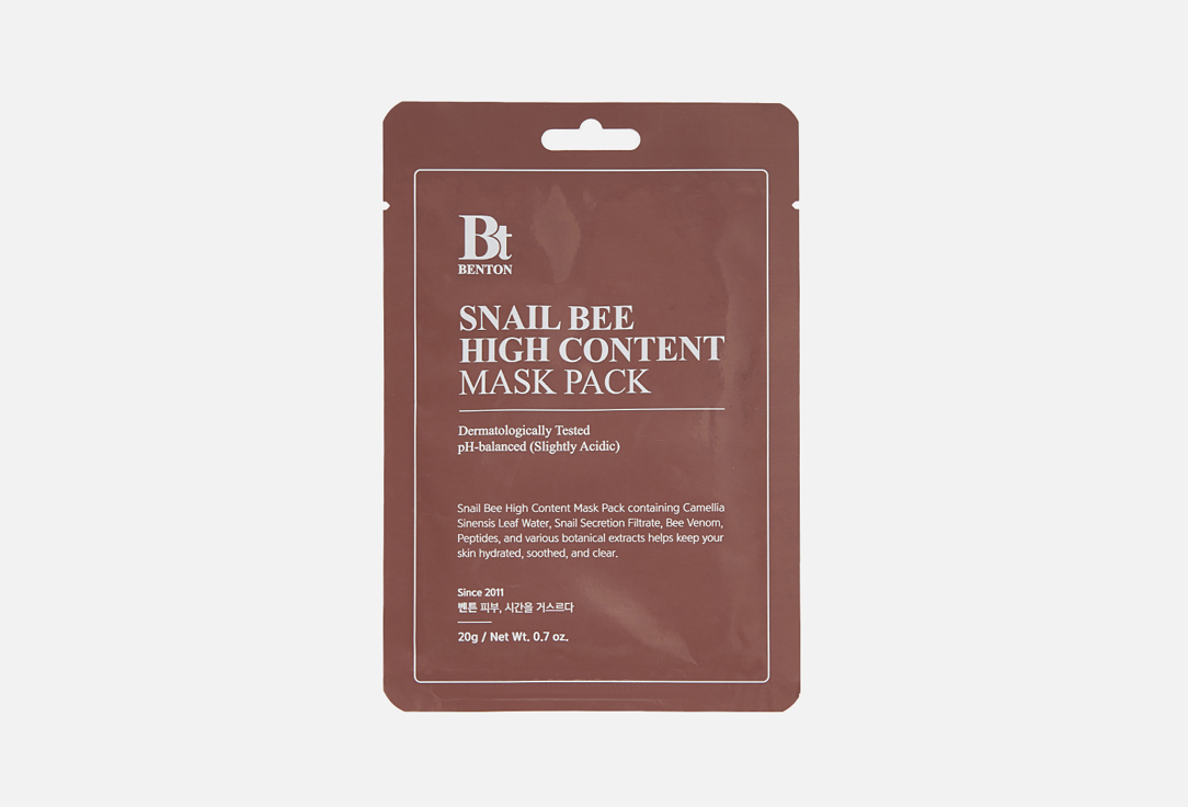 Benton Face sheet mask Snail bee high content