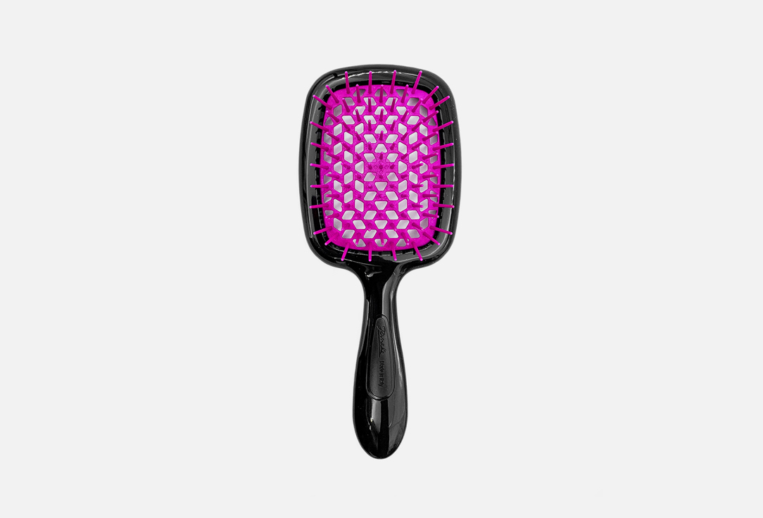 Janeke  small Hair brush  Superbrush Black with fuchsia