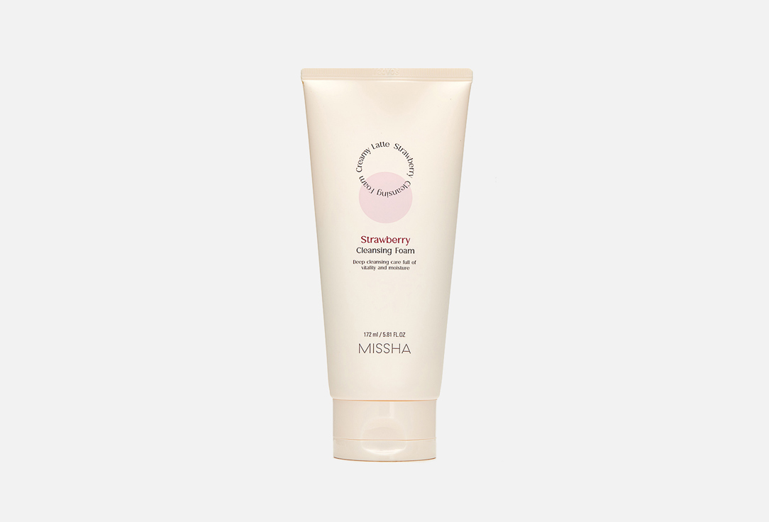 Missha Face Cleansing Foam Creamy Latte - Strawberry