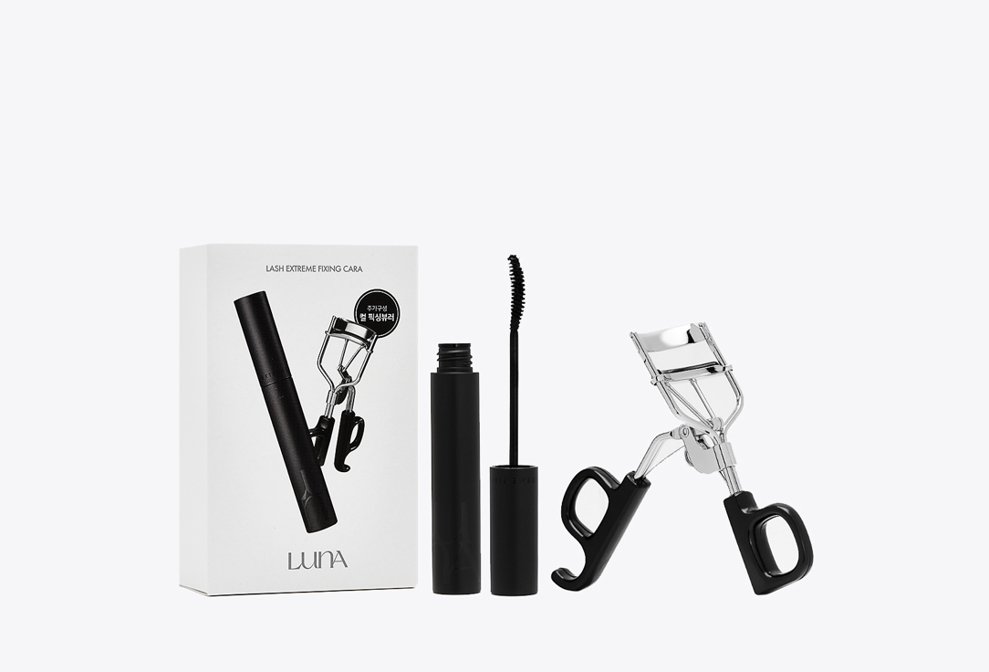 LUNA Mascara and Eyelash Curler Set Lash Extreme Fixing Cara