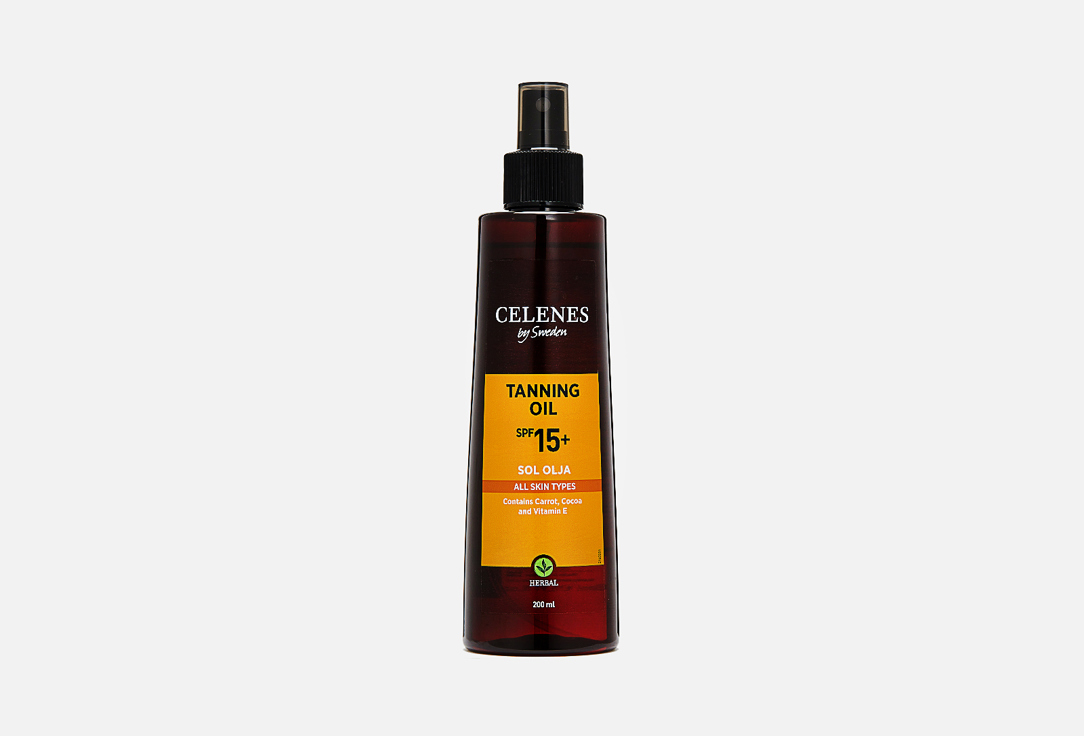 CELENES Body tanning oil spf15 Sol olja