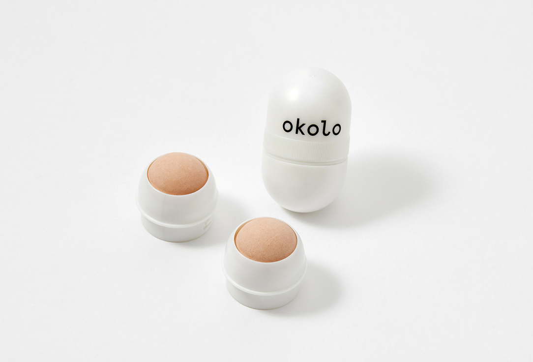 OKOLO Set of volcanic roller and refills for matte and fresh skin Matte Volcano Roller 2 pcs OKOLO Set of volcanic roller and refills for matte and fresh skin Matte Volcano Roller
