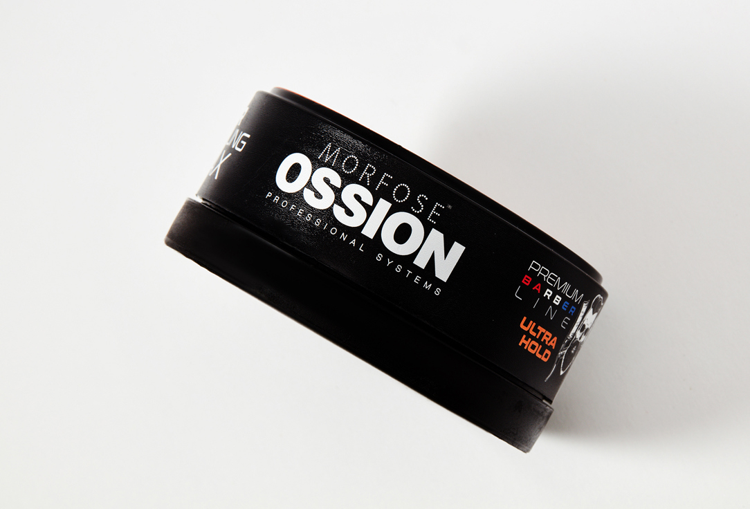 Morfose Ossion Premium Barber Line Hair Styling Wax As A Salon Hairstyle With A Strong Shine