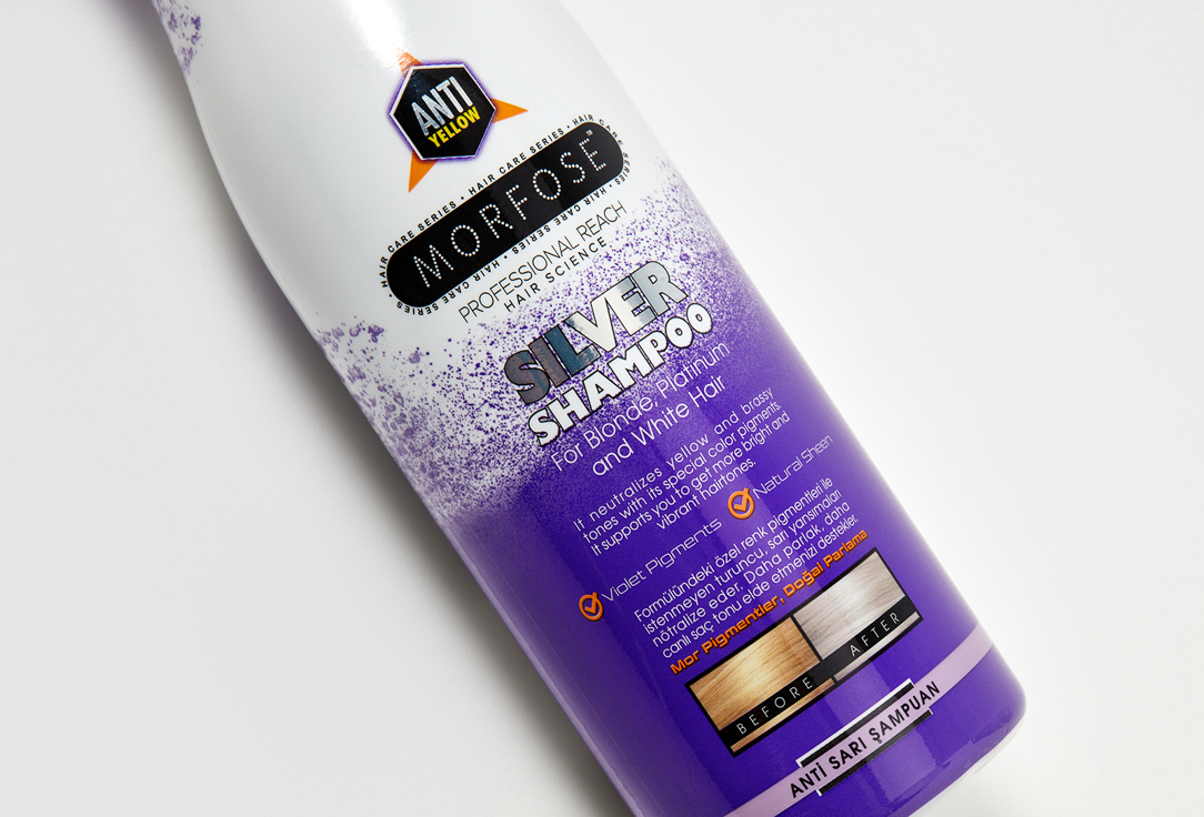 Morfose Silver Shampoo Purple Shampoo To Neutralize Color And Glow Gray Hair