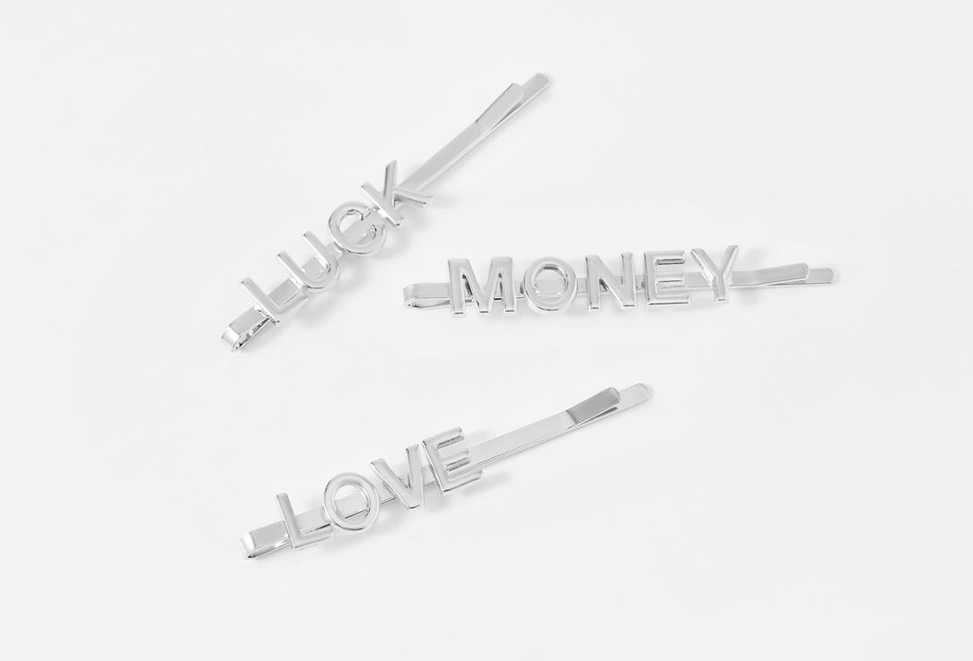 For me by gold apple Snap hair clips  Luck, money, love