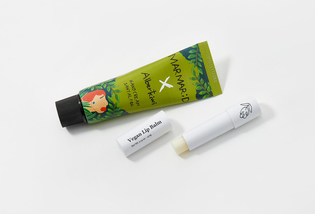 Marmard Lip Balm And Hand Cream Set Santal Fog