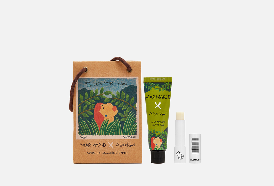 Marmard Lip Balm And Hand Cream Set Santal Fog