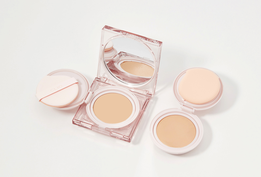 Clio Glow Cushion Foundation SPF50+ Kill cover mesh