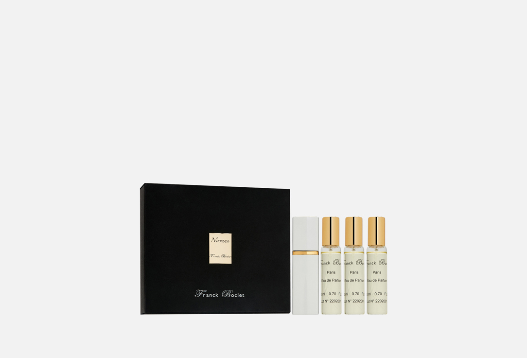 Franck Boclet Coffret parfum + 3 refill bottles 4*20ml Niravana