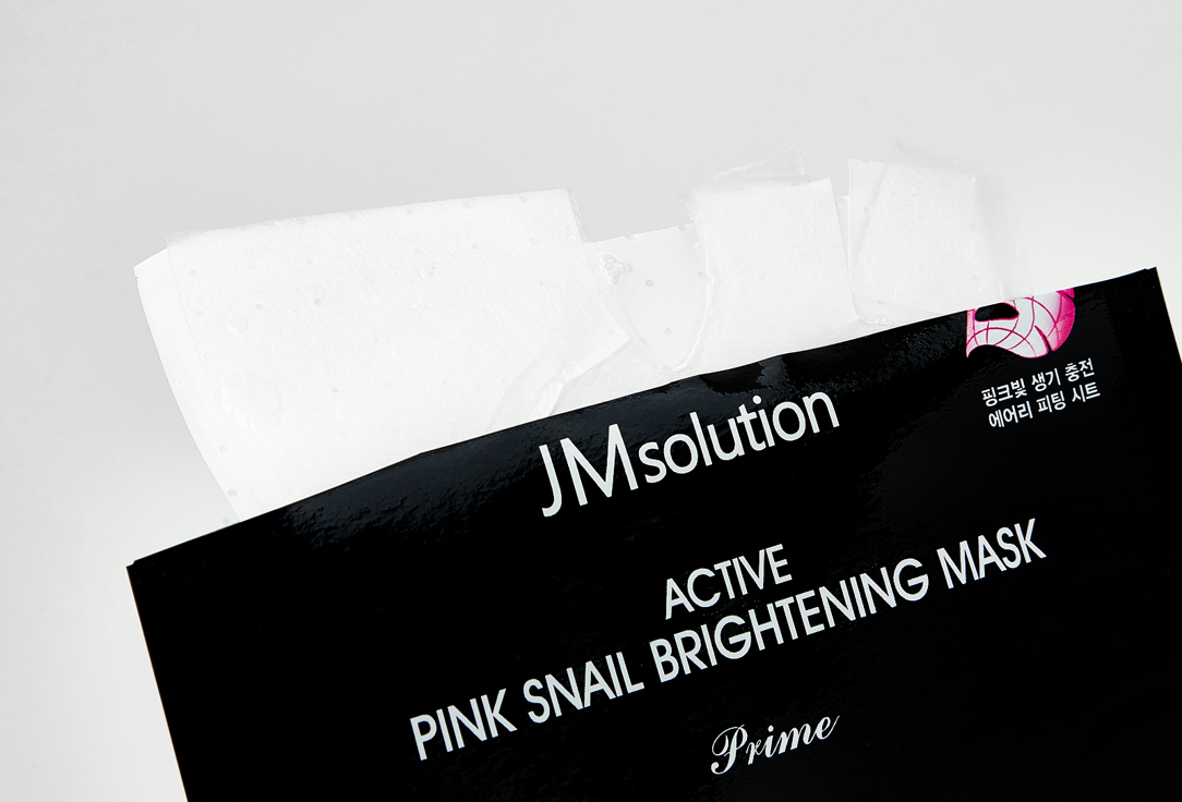 JMsolution Brightening face sheet mask Active pink snail brightening mask prime