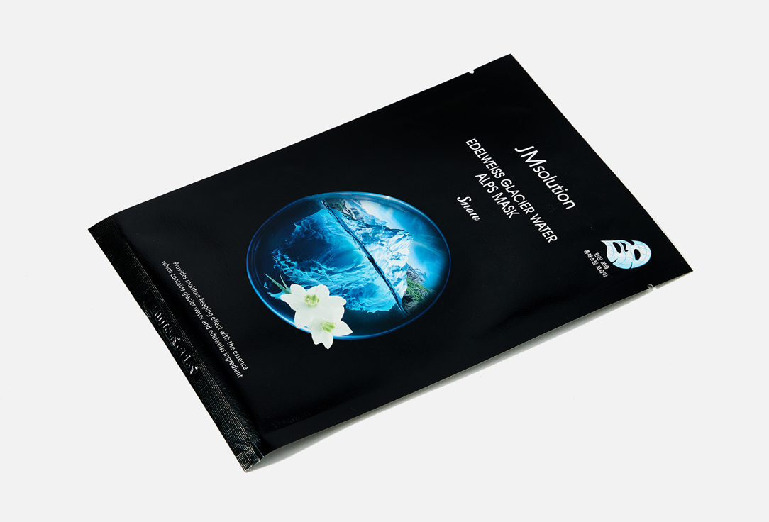 JMsolution Тканевая маска для лица EDELWEISS GLACIER WATER ALPS MASK SNOW