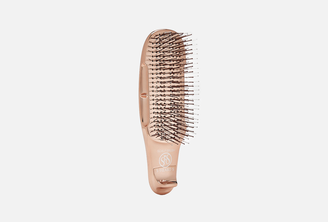 S-Heart-S Scalp Massage & Detangling short Hair Brush World Model Pink gold 