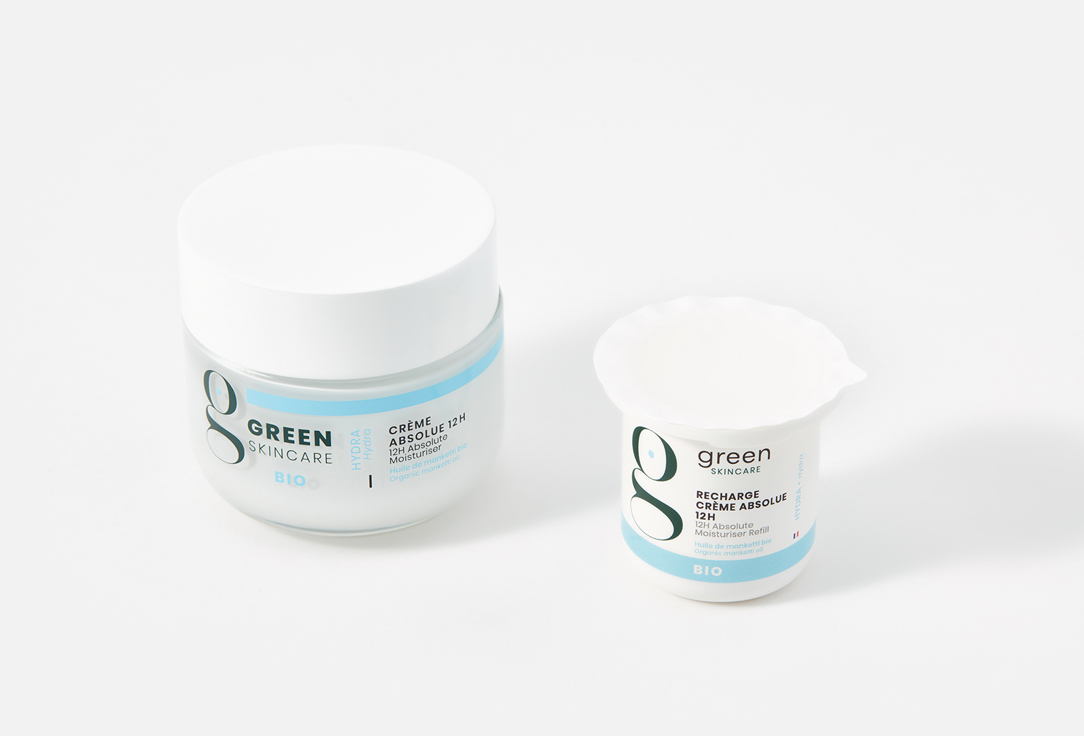 Green Skincare Moisturizing Face Cream & Refill for Very Dry Skin Hydra 12H