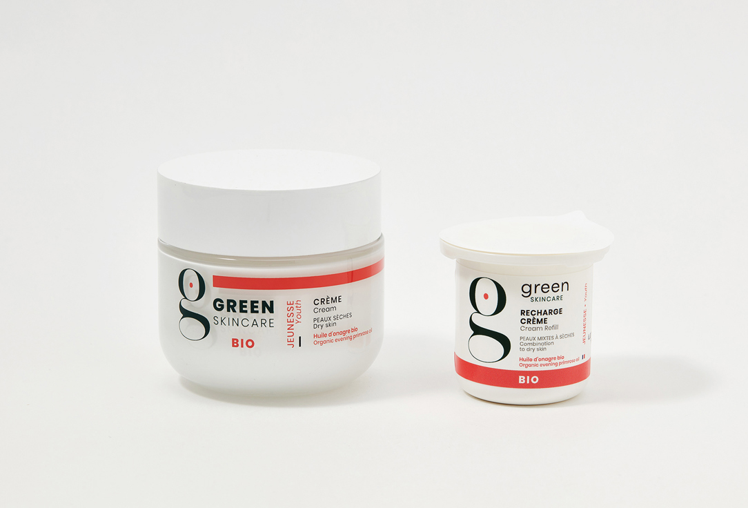 Green Skincare Anti-Aging Face Cream & Refill for Combination Skin Youth