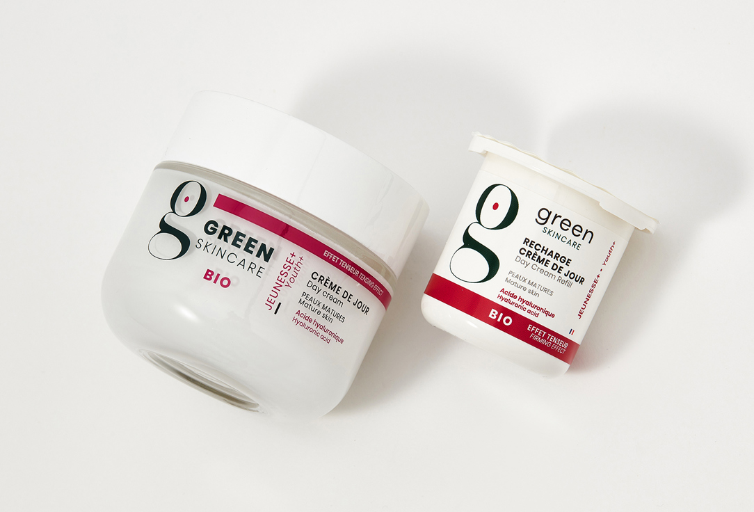 Green Skincare Anti-Aging Face Cream & Refill Youth+