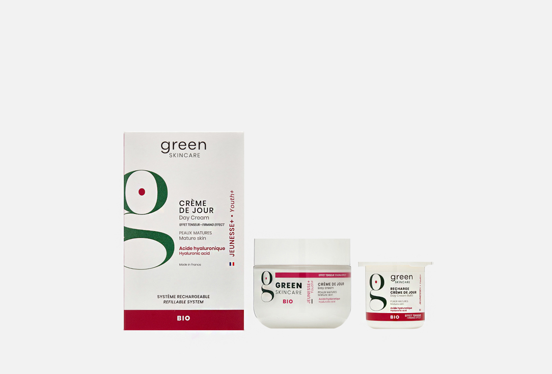 Green Skincare Anti-Aging Face Cream & Refill Youth+