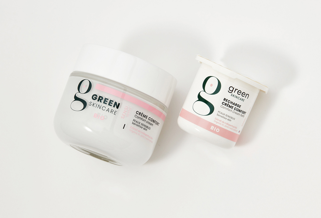 Green Skincare Nourishing Face Cream & Refill for Sensitive Skin Sensi