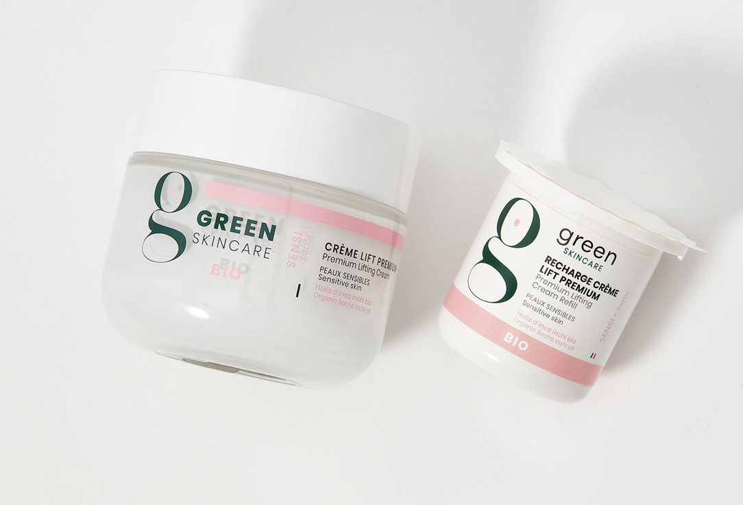 Green Skincare Lifting Face Cream & Refill  Sensi