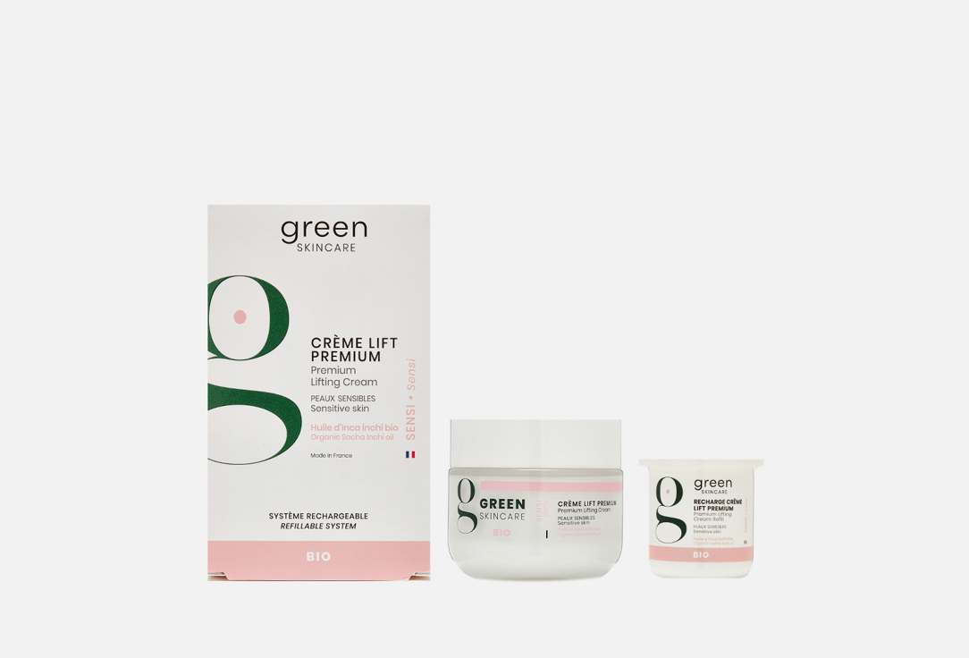 Green Skincare Lifting Face Cream & Refill  Sensi