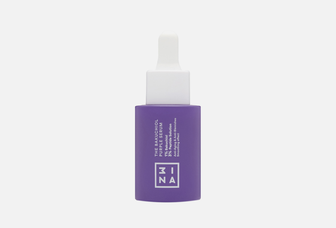 3INA Face Serum for Firmness, Hydration, and Skin Imperfections The Bakuchiol Purple Serum