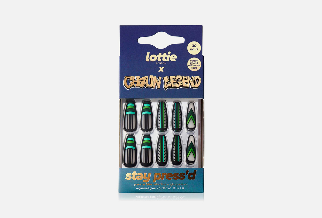 Lottie London False nail x Chaun Legend Stay Press'd