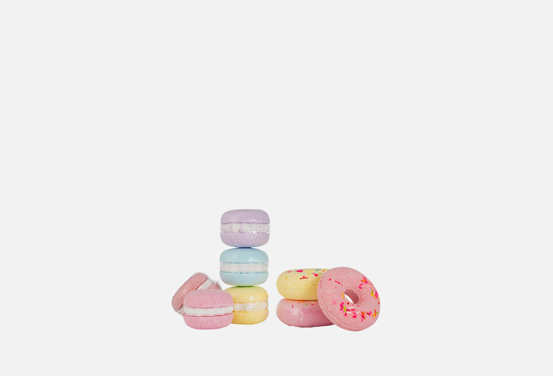 Bubble T Bath fizzers gift set Sweetea donuts and macaron