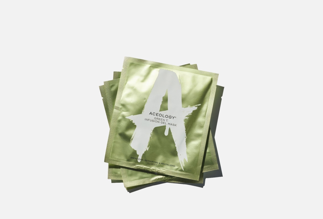 Aceology Detoxifying & reviatilizing face gel mask set Green t. infusion